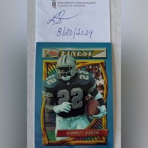 1994 Topps Finest Football Emmitt Smith Card